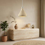 Lámpara de Techo Kōrin — iluminada en un salón