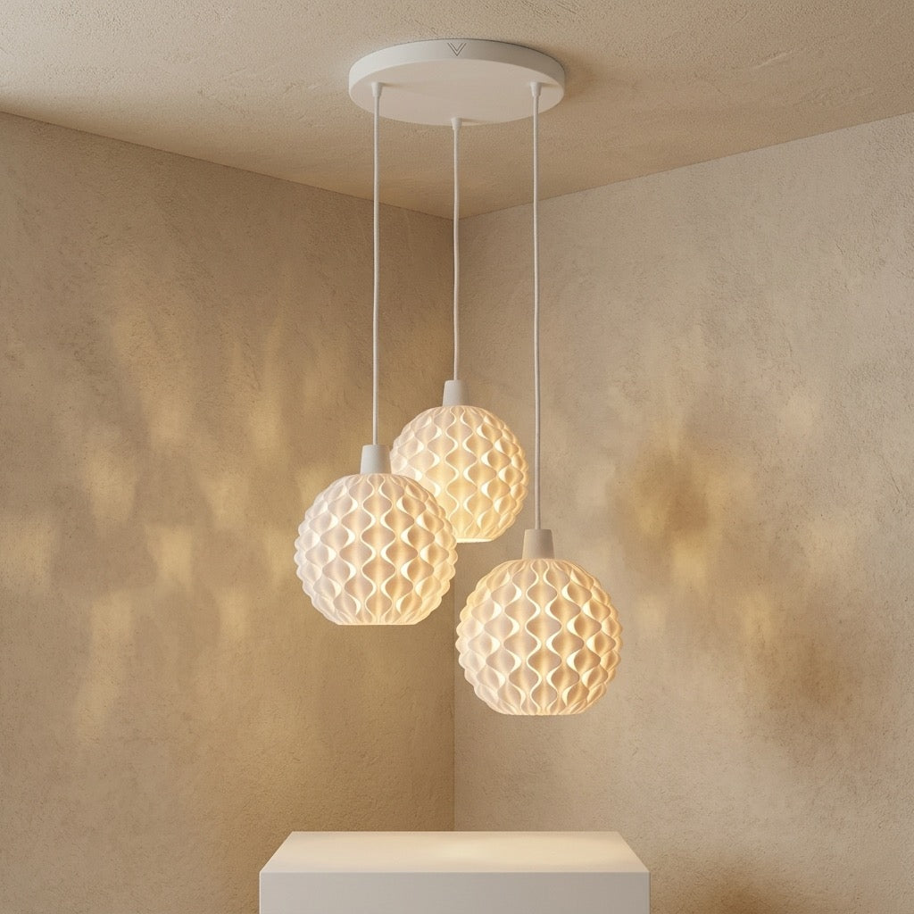 Maro Trio Lámpara de Techo de Valma Home, fabricada en España