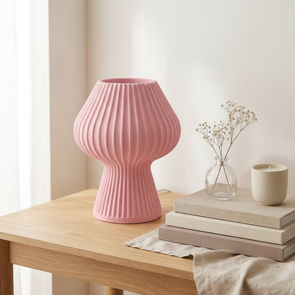 Lámpara de Mesa Satori — iluminada en un salón