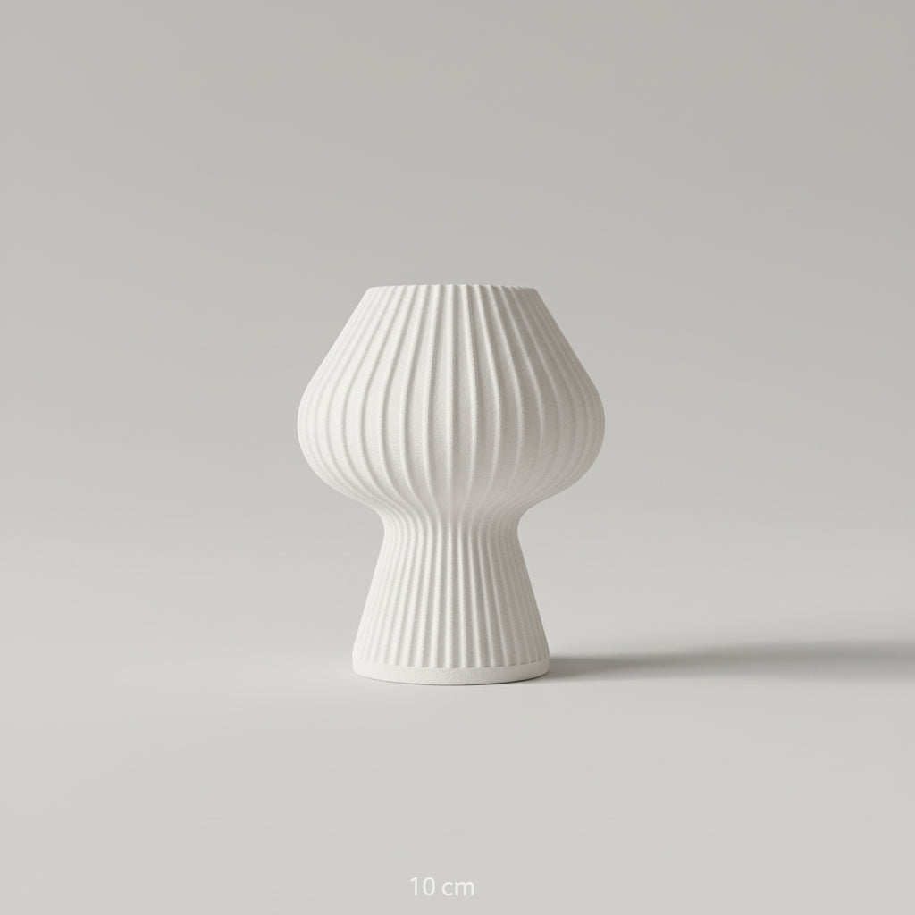 Lámpara de Mesa Satori — encendida con luz cálida