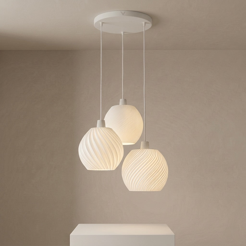 Kira-Kira Trio Lámpara de Techo de Valma Home, fabricada en España