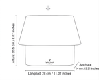 Lámpara de Mesa Hikari — medidas y dimensiones