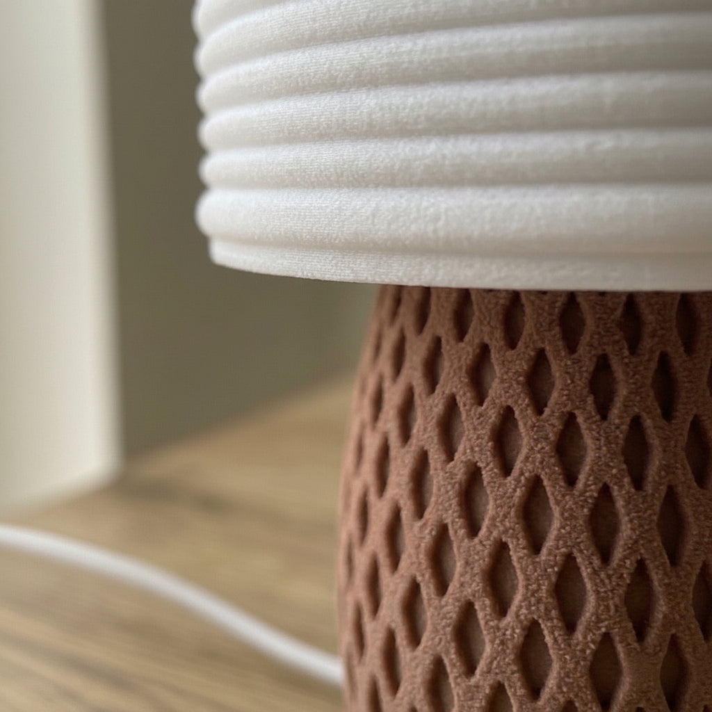 Lámpara de Mesa Yoake — detalle de la textura