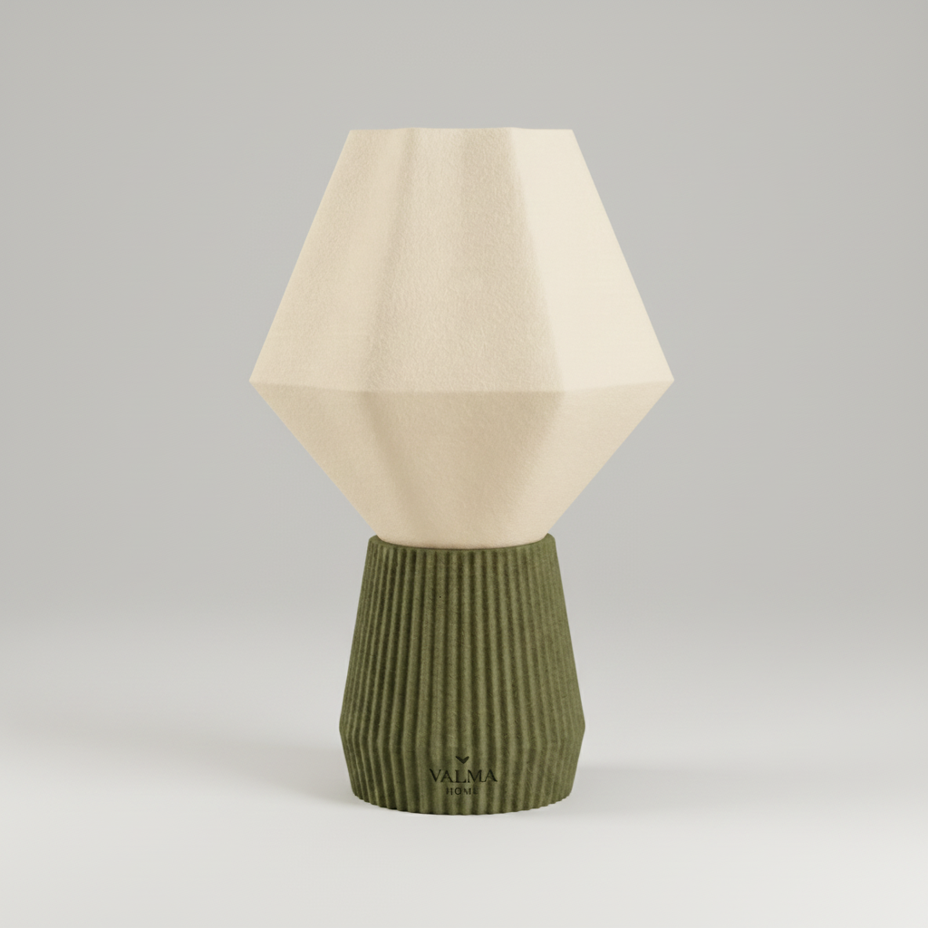 Lámpara de Mesa Oboro — iluminada en un salón