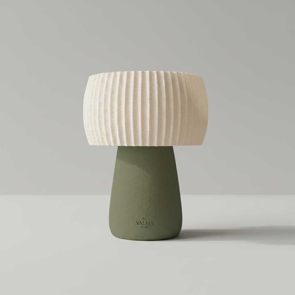 Lámpara de Mesa Nikkō — encendida con luz cálida