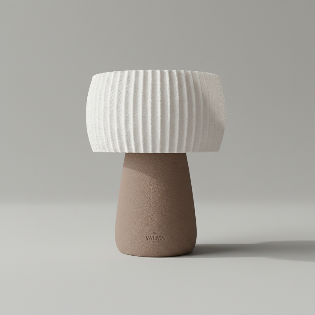 Lámpara de Mesa Nikkō — encendida con luz cálida