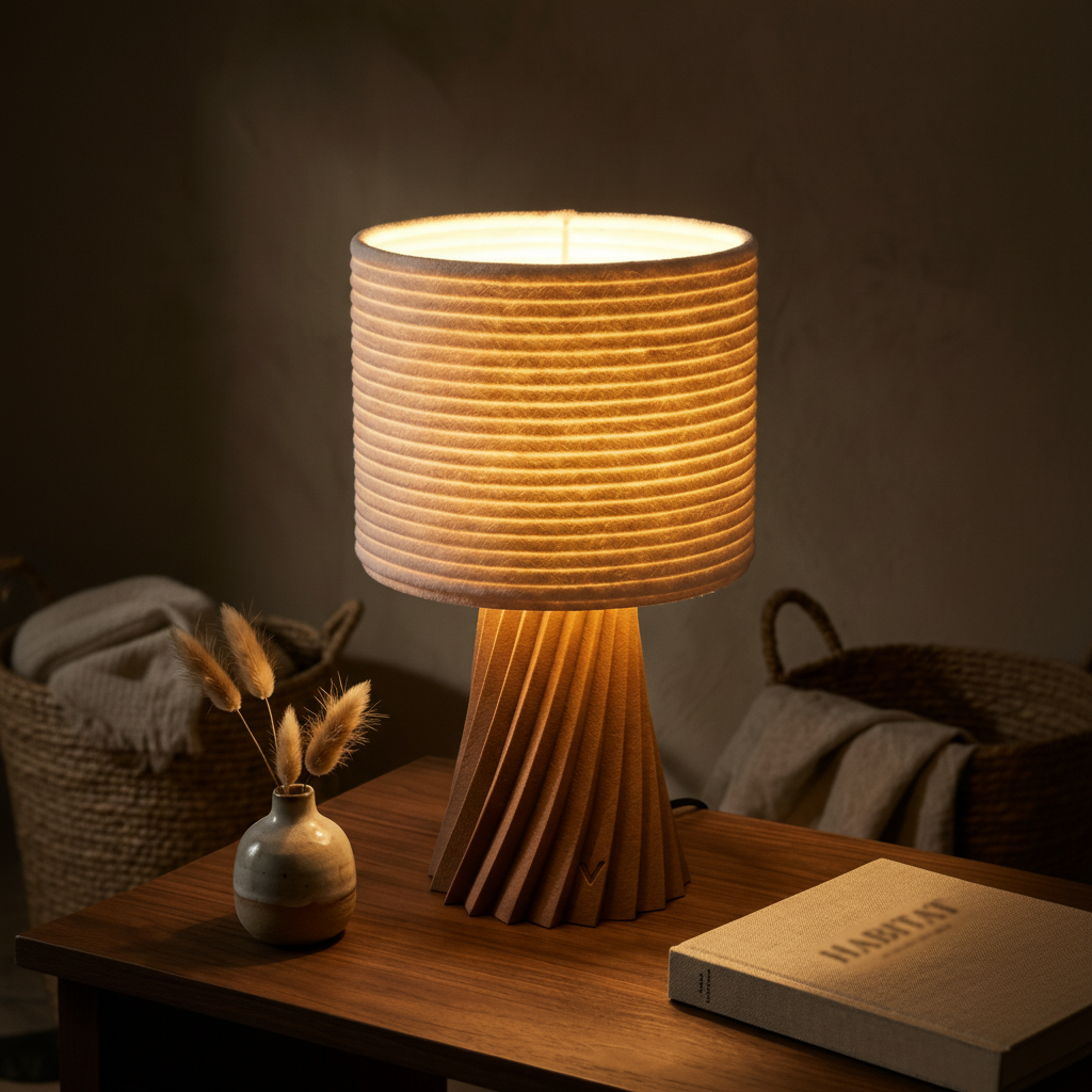 Lámpara de Mesa Yūgen — iluminada en un salón