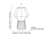 Lámpara de Mesa Oboro — medidas y dimensiones