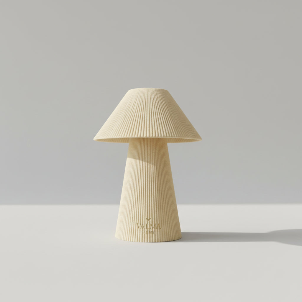 Lámpara de Mesa Senkō — iluminada en un salón